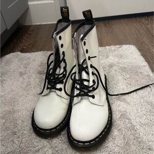 Dr. Martens Women's White Combat Boots